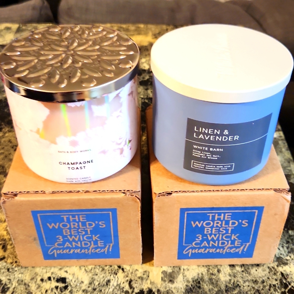 Bath and Body Works 3-wick Candles (set)